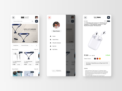 KNK MART MMobile App app design flat minimal ui web webdesign