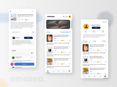emozea app app design design minimal mobile modern ui ux