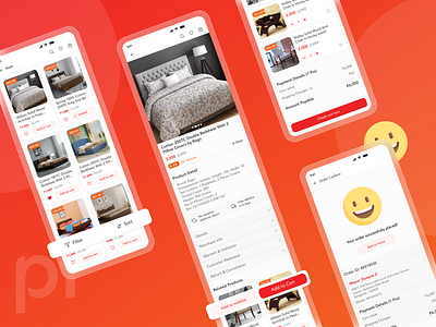 Pepperfry app redesign app branding cart commerce design ecommerce furniture mobile mobile ui order product page ui