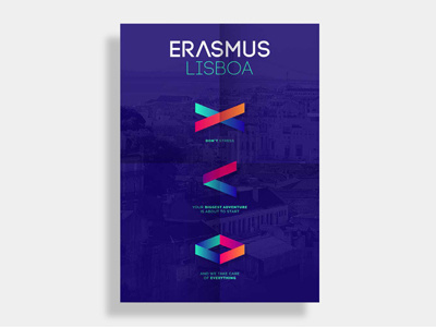 Flyer Erasmus Lisboa branding design erasmus flyer lisboa