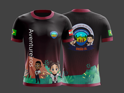Adventurer Club - T shirt adventurer adventurerclub athleticclub athletictshirt school tshirt tshirtdesign uniform uniformdesign vector