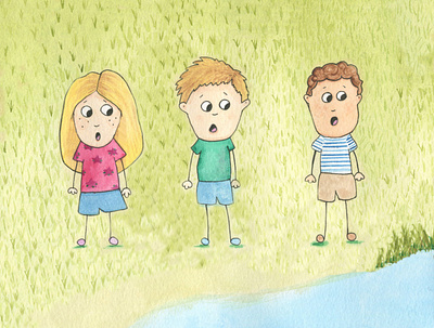 Surprised Children children childrens book childrens book illustration childrens illustration illustration watercolor watercolours