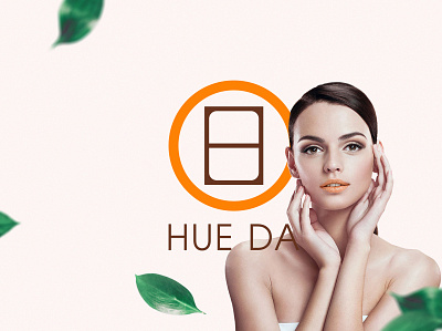 Hue Da Brand Identity Design brand identity branding cosmetic gold logo h logo illustration logo design nature