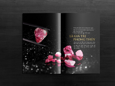 Chau Ngoc Brochure annual report art brochure company profile design gemstone gold layout design ornamental