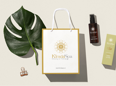 Kimda Spa Brand Identity Design branding cosmetic illustration logo design luxury logo spa