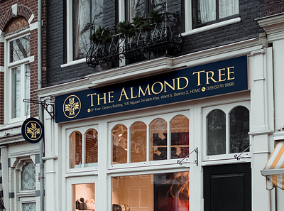 The Almond Tree Brand Identity Design brand identity branding cosmetic gold illustration luxury logo shampoo spa