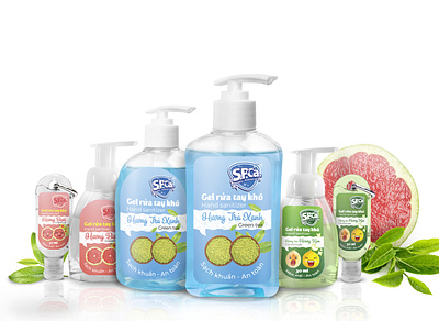S.P.Ca Packaging Design brand identity branding cosmetic health leaf logo logo design window