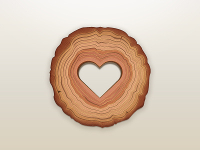 Helping Others brown circle grow heart illustrator logo love photoshop tree wood