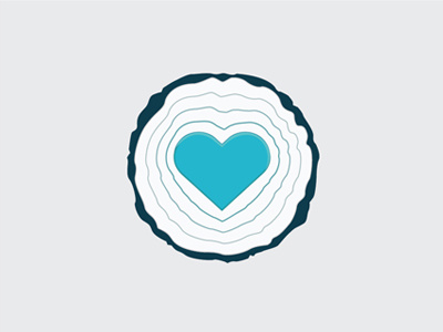 Helping Others V2 blue brand clean heart illustrator lines logo rings simple tree vector white