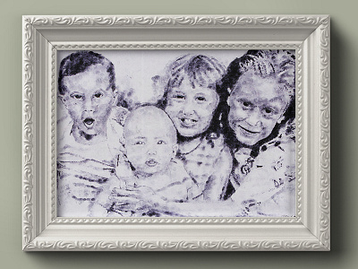 Studio Family aboriginal art black and white children dot painting dots hand ink kids throwback traditional