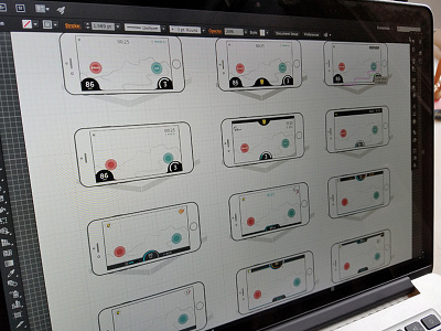 Porsche Wireframes ar augmented reality clean flow game illustrator plan strategy ui user experience user interface wireframes