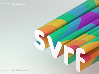 Svrf 3d branding c4d cinema4d design letters logo rainbow shape textures typogaphy