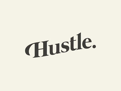 Hustle. hipster icon minimalistic monogram sacramento type typography