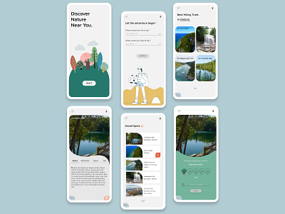 Discover Nature app design design nature ui ui design