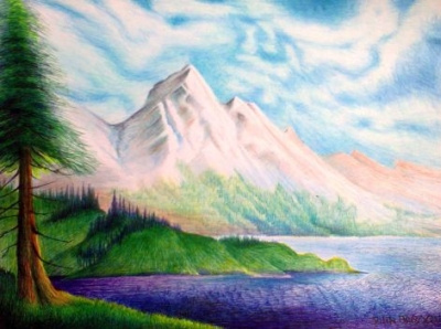 Another Rockie Mountain Lake illustration