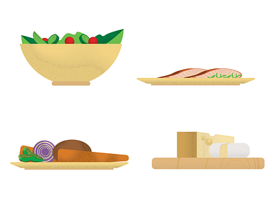 Food icons cheese food food illustration icons illustraion salad texture veggies wine icons