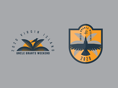 Fraternity Weekend Shirt Design Option 2 badge beach bird crow design fraternity icon logo palmtree tropic