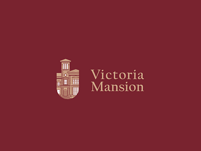 Victoria Mansion Logo architecture brand branding building design historic history icon illustraion logo mansion museum victorian