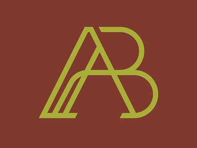 AB branding design logo typeography