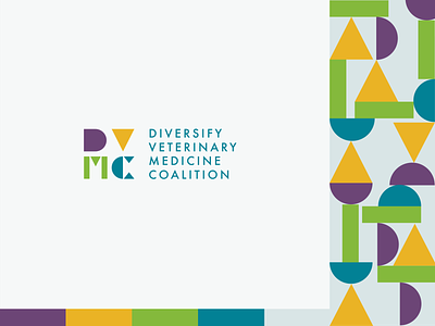 DVMC Logo Unused branding building blocks design diversity logo shapes simple vet veterinary