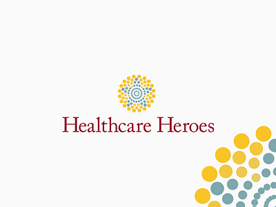 Healthcare Heroes Logo branding care daisy design dots flower healthcare hero logo serif