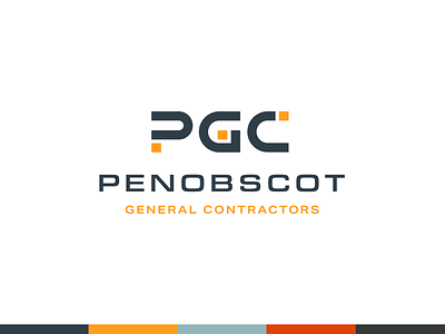 Penobscot Approved Logo blocks branding construction contractor logo maine simple typography