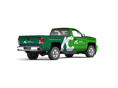 AC Yard Services Vehicle Wrap branding design landscaping lawnmower logo tree truck wrap vehicle graphics vehicle wrap wrap yard