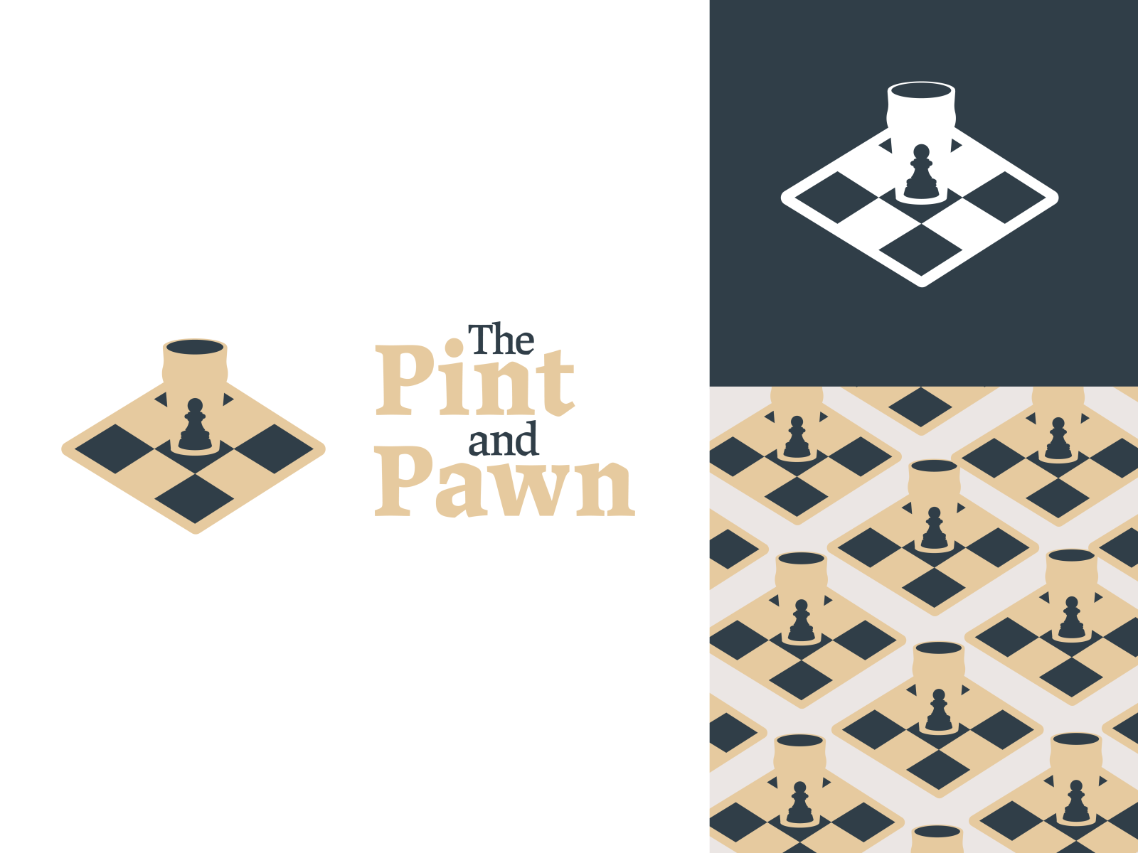 The Pint and Pawn Unused Logo Option by Paul Mathews on Dribbble