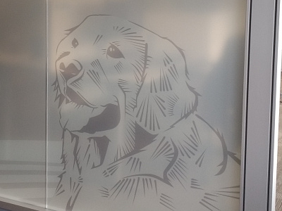 Frosted Graphic Dog Illustration