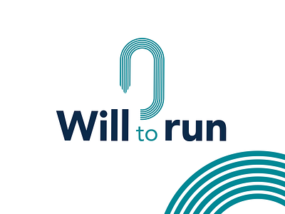 Will To Run Logo branding design logo running