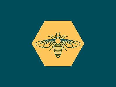 Bee bee design hive icon illustration logo vector