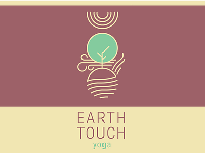 Earth Touch Yoga Logo ayurveda branding branding and identity design illustration logo vector yoga