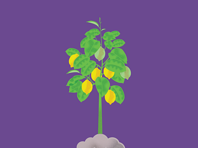 Lemons! design grain illustraion lemon plant