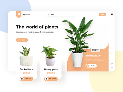 Plant Website app design branding clean app clean ui garden growing growth mobile app my plant nature nature website plant shop plants plants app plants web ui uiux webdesign website