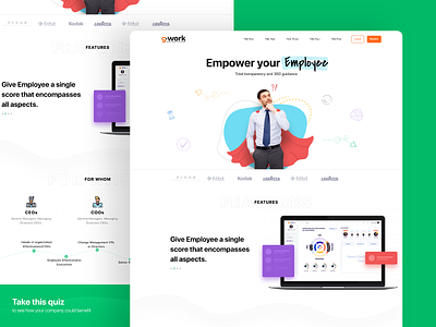 Employee Web app design branding clean app clean ui colourful flat illustration ui ux website