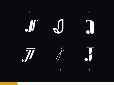 Logofolio, "Study of J" branding design logo minimal typography