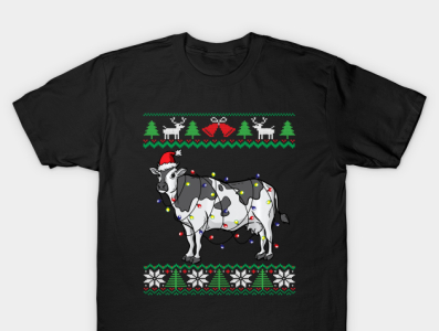 Cow Christmas by Global Tees Store on Dribbble