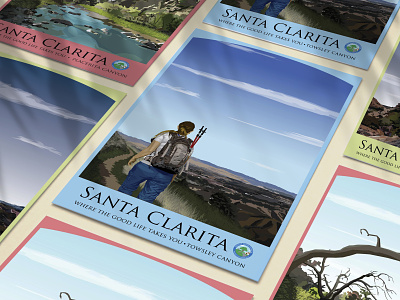 Santa Clarita Tourism Campaign digital art digital illustration illustration poster art poster design