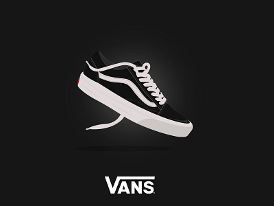 Vans ✌🏼 black blackandwhite design flat illustration illustrator laces platform red shadows shoes skate vans