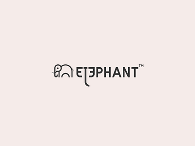 elephant branding design flat graphic design icon illustration illustrator logo minimal vector