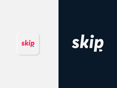 skip app branding design flat graphic design icon illustration illustrator logo minimal typography