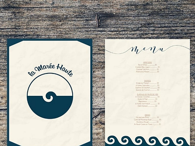 Menu of sea restaurant branding identity logo menu restaurant