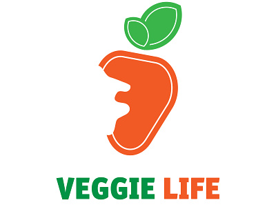 Veggie Life branding design identity illustration logo typography vector