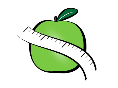 Logo dieteticien Apple Weight branding design identity illustration logo vector