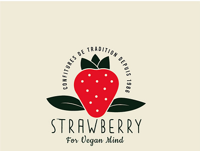 strawberry for vegan mind branding design identity logo typography