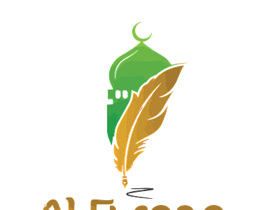 Logo Al Furqan Green branding design flat illustrator logo minimal typography vector