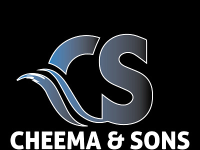 Cheema & SONS logo branding design flat illustrator logo minimal typography vector