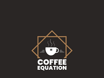 Coffee Equation Logo branding design flat illustrator logo minimal typography vector