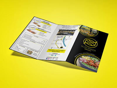 SUSHIMIDI - Sushi restaurant branding editorial layout flyer flyer design illustration typography