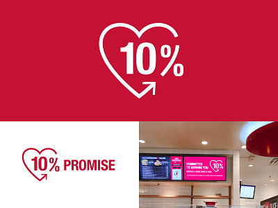 Kum & Go 10% Promise Logo brand branding charity convenience icon identity logo mark symbol typogaphy